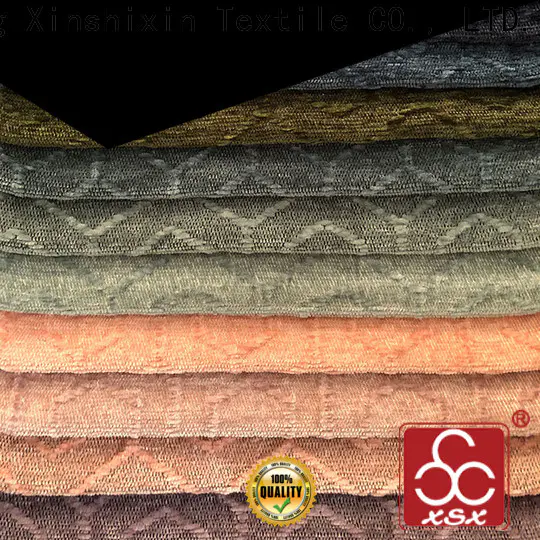 XSX textured leopard print chenille fabric supply for Bedding