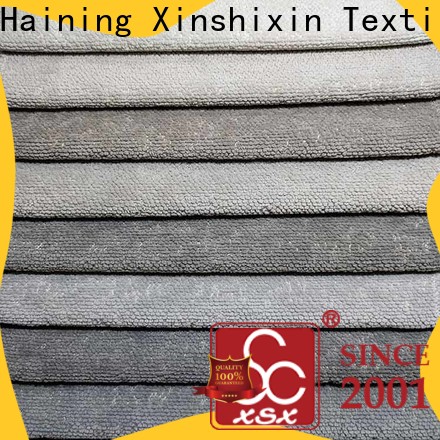 XSX Textile velvet plain fabrics for business for couch
