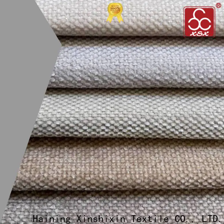 XSX Textile metallic white polyester fabric factory for Curtain