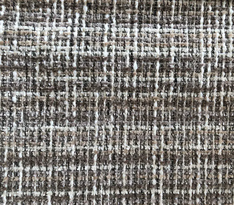 Elegant and Modern Mosaic Grid Shaped Chenille Upholstery Fabric for Sofa S19047A